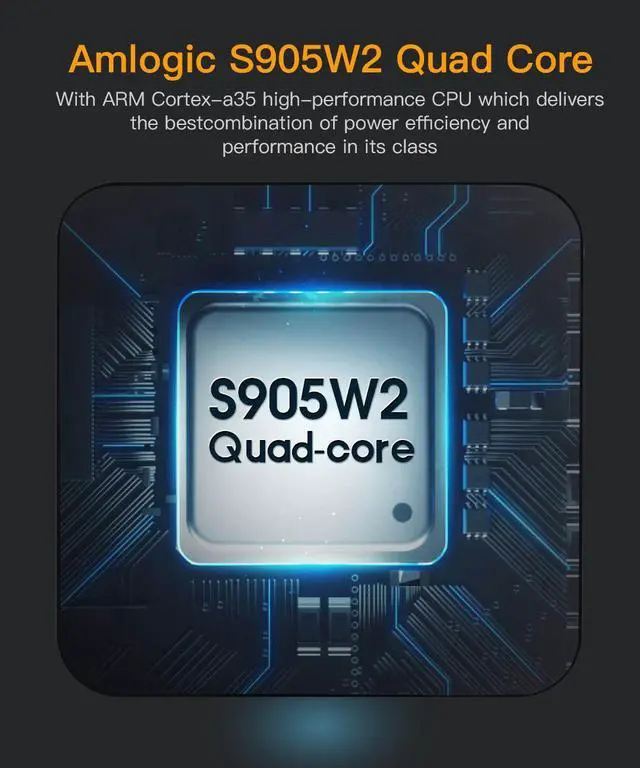 Alt view image 5 of 7 - XS97MINI Android TV Box, Amlogic S905W2 Quad-Core A35, 2GB RAM 16GB ROM, 1080P Full HD, 5G Wi-Fi, Compact Media Player for Streaming & Gaming