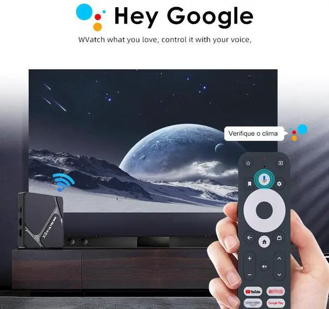 Alt view image 5 of 7 - XS97 ULTRA BOX Android TV Box, Amlogic Quad-Core A35, 4GB RAM 32GB ROM, 720P HD, Dual-Band Wi-Fi, Bluetooth, Voice Control Smart Media Player