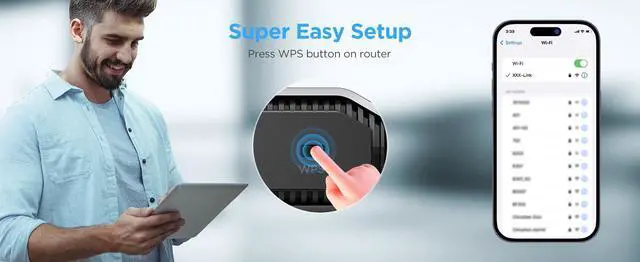 Alt view image 4 of 5 - 1200Mbps WiFi Extender, WiFi Extender Signal Booster for Home - WiFi Repeater, Internet Extender WiFi Booster, 12880 Sq Ft Reach, 105 - Device Support