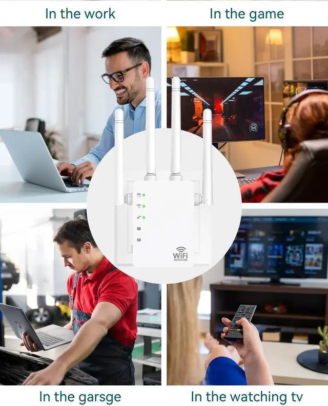 Alt view image 5 of 6 - WiFi Extender, WiFi Extender Signal Booster, WiFi Booster, Covers Up to 12880 Sq.ft and 105 Devices, Dual Band Wireless Repeater, WiFi Repeater, WiFi Extenders Signal Booster for Home