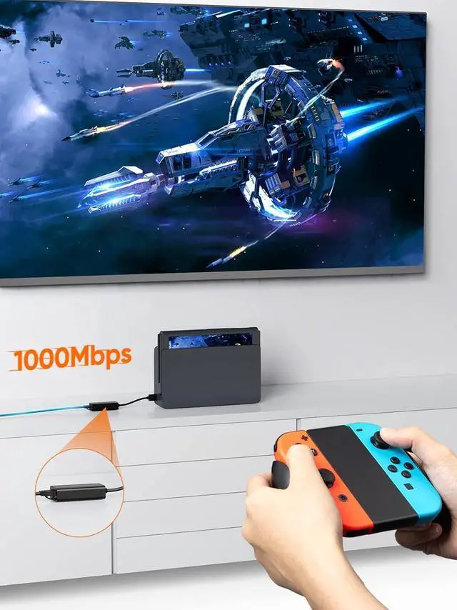 Alt view image 4 of 7 - USB to Ethernet Adapter, CableCreation USB 3.0 to 10/100/1000 Gigabit Wired LAN Network Adapter Compatible with Nintendo Switch, Windows, MacBook, macOS, Mac Pro Mini, Laptop, PC and More