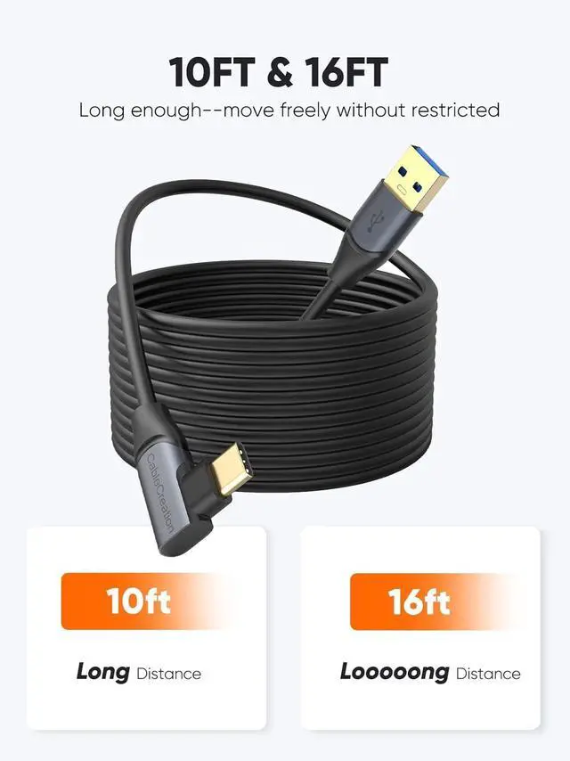 Alt view image 5 of 7 - CableCreation Compatible with Quest 2/Quest Pro Link Cable 10FT, 5Gbps USB C Cable Highly Speed Data Transfer, Fast Charging Compatible with DJI Avata,Printer,Camera,Cellphone,HDD, etc
