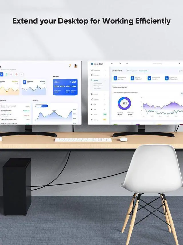 Alt view image 7 of 7 - CableCreation Unidirectional Active DisplayPort to HDMI Cable, DisplayPort to HDMI Monitor Cable 8FT, DP 1.4 to HDMI Support 4K@60Hz, 2K@144Hz, 1080P@144Hz
