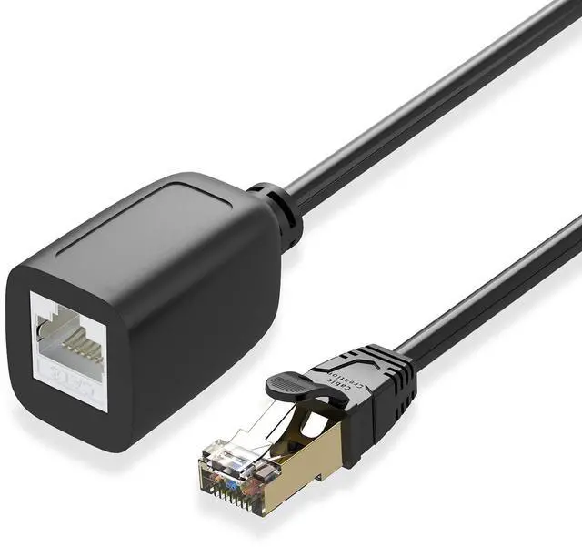 Main image of CableCreation Cat 8 Ethernet Cable,Cat8 Extension Cable, Double Shielded Highly Speed 40Gbps 2000MHz FTP Patch Cord, UV Resistant LAN Cable,  Black 1m