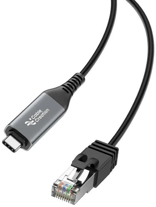 Main image of CableCreation USB C to Ethernet Cable , USB C to RJ45 Internet LAN Network Cable, Gigabit Directly Connected, Compatible with Thunderbolt 3/4, MacBook Pro, iPhone 16/15, iPad Pro, Dell XPS