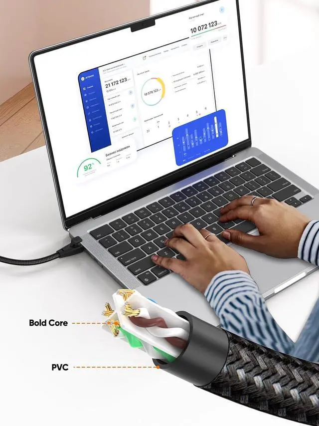 Alt view image 5 of 7 - CableCreation Cat 6 Ethernet Cable Braided Cat6 Gigabit High Speed 1000Mbps Internet Cable RJ45 Network LAN Cord 26AWG Compatible with PC PS5 PS4 PS3 Xbox Smart TV Router, 3.3FT