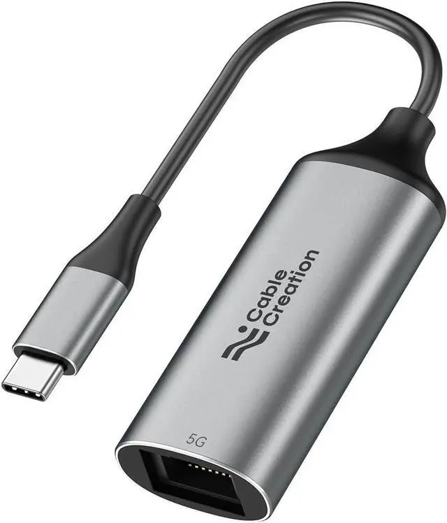 Main image of CableCreation 5Gbps USB C to Ethernet Adapter, 5Gbps Type C to RJ45 Network LAN Internet Adapter Compatible with MacBook, XPS, Thunderbolt 5/4/3, Other USB-C Devices