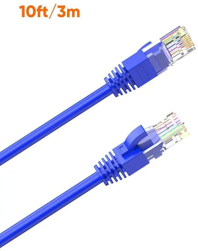 Alt view image 7 of 7 - Cat 6a Ethernet Cable 10Feet, Network LAN Patch Cable, High Speed 10Gbps Internet Cord with Standard RJ45 Connector for PC, Computer Servers, Router, Modem, Smart TV, Printer, PS5