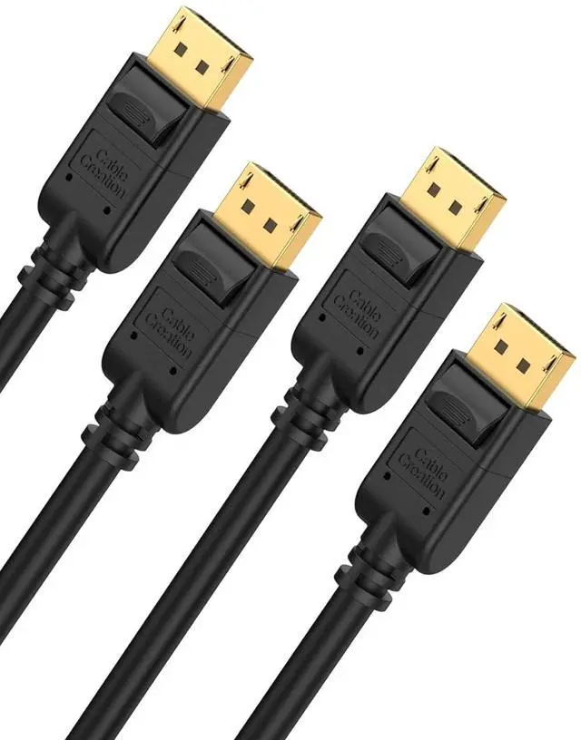 Main image of CableCreation 2-Pack DisplayPort 6 Ft/1.8M, 4K DP to DP Cable 1.2 Support 4K@60Hz, 2K@144Hz Compatible with Computer, Desktop, Laptop, PC, Monitor, Projector