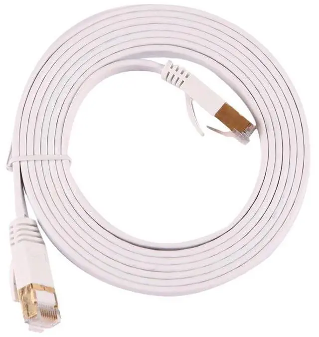 Alt view image 6 of 6 - Torpedo Nova Cat6 Flat Ethernet Cable, 32AWG Pure Bare Copper Wire, Slim Internet Network Cable, Gold Plated RJ45 Connector,  White Patch Cable for LAN/PC/Modem