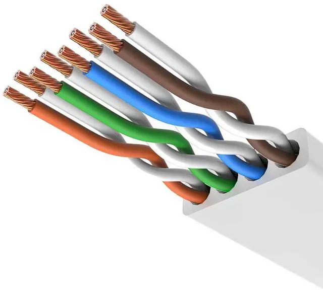 Alt view image 5 of 6 - Torpedo Nova Cat6 Flat Ethernet Cable, 32AWG Pure Bare Copper Wire, Slim Internet Network Cable, Gold Plated RJ45 Connector,  White Patch Cable for LAN/PC/Modem