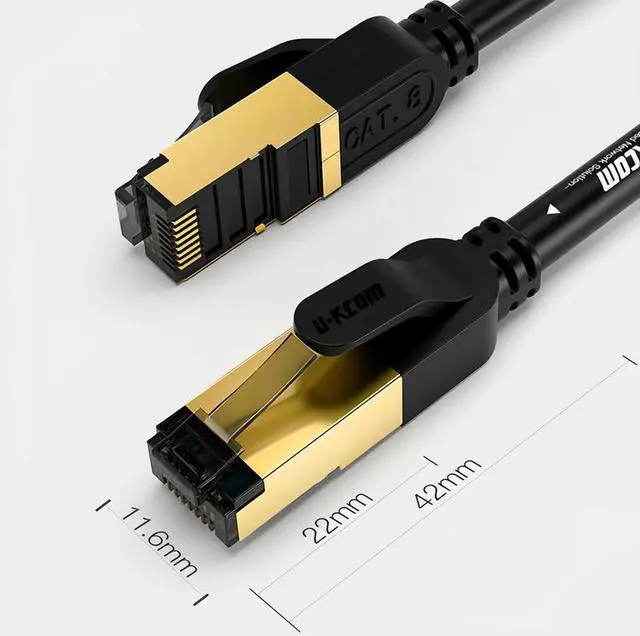 Alt view image 6 of 6 - Cat8 Ethernet Cable Outdoor&Indoor High Speed 2000Mhz RJ45 Weatherproof SFTP UV Resistant for Router Modem PC Gaming PS5 Xbox