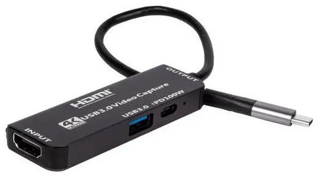 Alt view image 4 of 5 - Torpedo Nova USB C Video Capture Card 4K 30Hz, with 100W PD Charging & USB 3.0 Data Transfer, Plug & Play for OBS Streaming, Gaming, Conference, Compatible with Laptop, Phone, PC