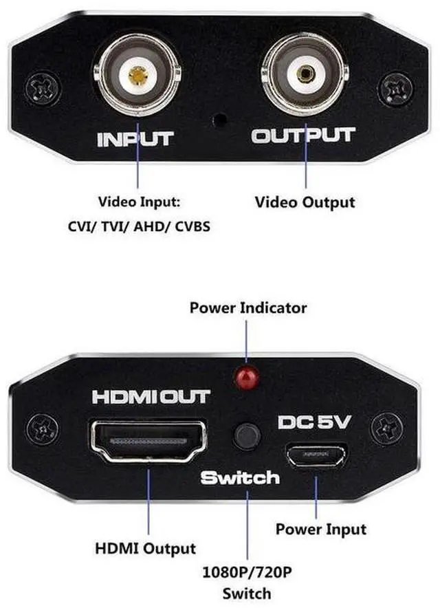 Alt view image 2 of 7 - Torpedo Nova Professional 4-in-1 Video Converter: TVI/CVI/AHD/CVBS to HDMI, 4K Output, Compatible with 5MP Security Cameras for Monitor & DVR Systems