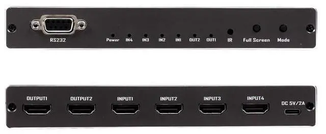 Alt view image 2 of 5 - Torpedo Nova HDMI 4x2 Video Wall Processor, 4K@30Hz Seamless Switching Splitter, Multi-Screen Display for Gaming & Surveillance