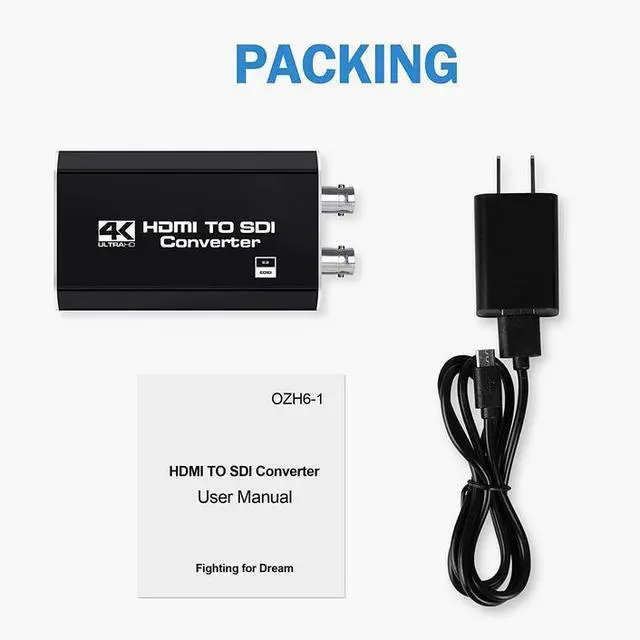 Alt view image 5 of 5 - Torpedo Nova HDMI to SDI Converter 4K60Hz to 1080P, 3G-SDI Dual Output with Audio Embedding, HDCP 2.3, 800m Long-Distance Transmission for Broadcast & Live Production