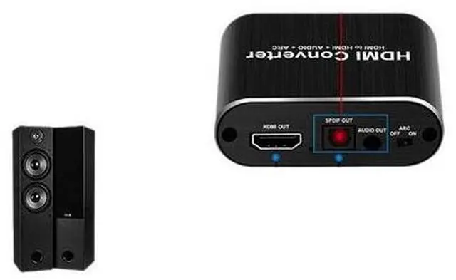 Alt view image 5 of 5 - HDMI Audio Extractor with ARC & 5.1CH Output, 4K@60Hz HDR, HDCP 2.2, Optical/Coaxial/RCA Support