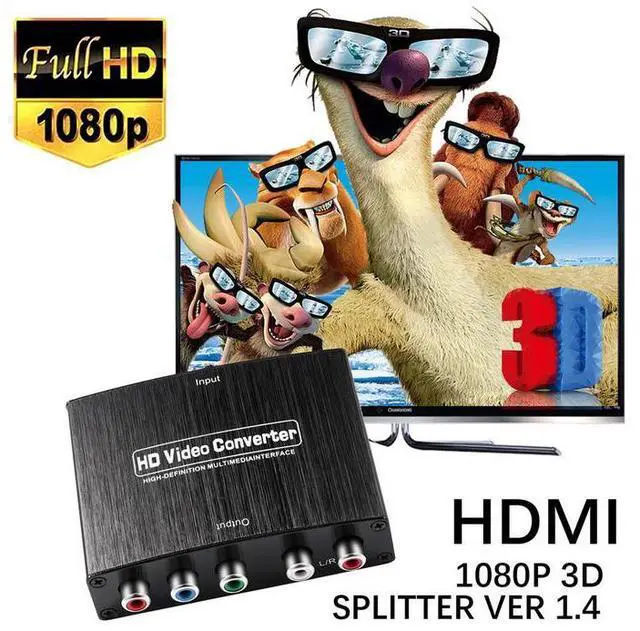 Alt view image 2 of 5 - HDMI to YPbPr Converter, 1080P@60Hz, with Analog Audio Output, HDCP Compatible