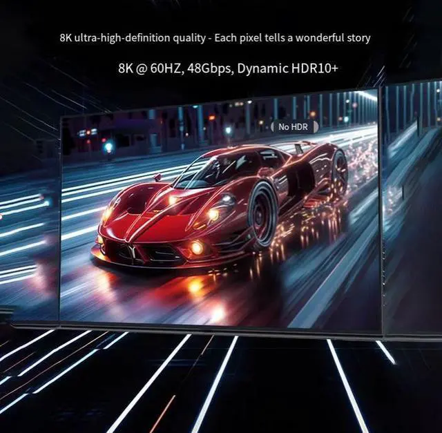 Alt view image 2 of 6 - Torpedo Nova 8K@60Hz 5x1 Switch with 2 Type-C & 3 HDMI Inputs - 48Gbps Ultra HD Dynamic HDR10+, 5V Power Adapter & Remote Control, for MacBook, PC, Laptops