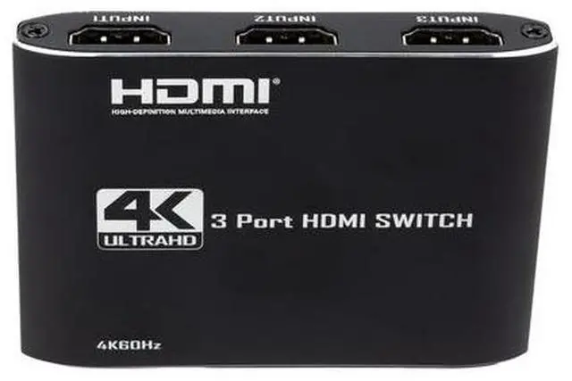 Alt view image 2 of 4 - 3-Port HDMI Switcher Supports 4K@60Hz, HDCP 2.2, HDR