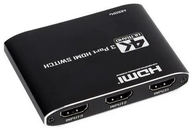 Alt view image 3 of 4 - 3-Port HDMI Switcher Supports 4K@60Hz, HDCP 2.2, HDR