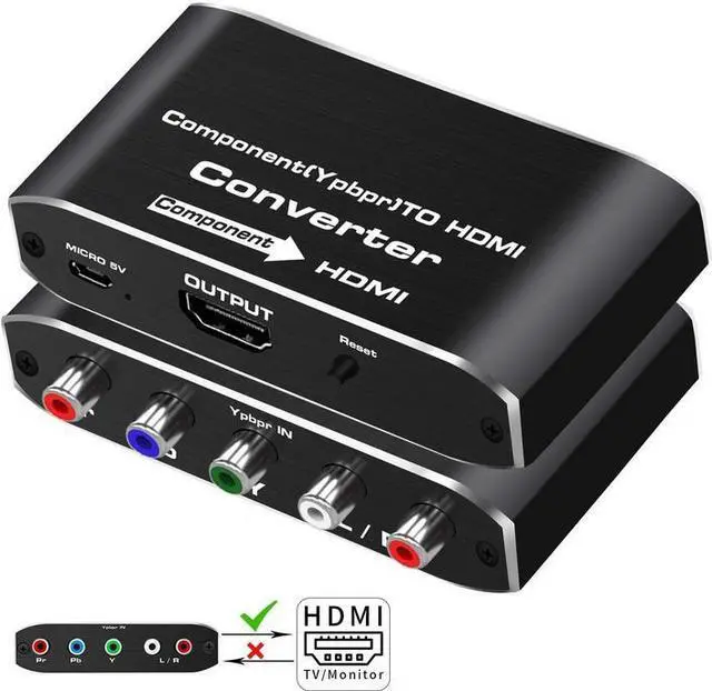 Main image of Torpedo Nova YPbPr to HDMI Converter 1080p with Audio - Component Video to HDMI Adapter for DVD, Game Consoles, STB - Support LPCM/DTS/Dolby Digital - Plug & Play