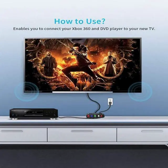 Alt view image 4 of 6 - Torpedo Nova YPbPr to HDMI Converter 1080p with Audio - Component Video to HDMI Adapter for DVD, Game Consoles, STB - Support LPCM/DTS/Dolby Digital - Plug & Play