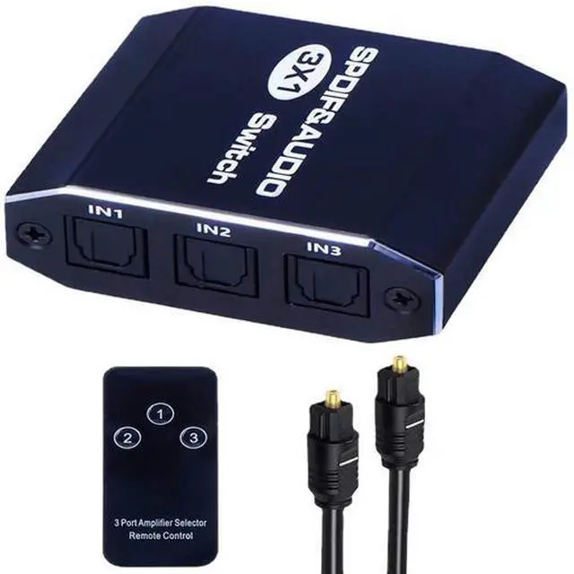Main image of Torpedo Nova  3x1 Optical Audio Switch with Remote - SPDIF/Toslink 3-in-1 Out Selector for PS4/PS5/Xbox/Apple TV/Blu-ray Player, Support Dolby Digital & DTS