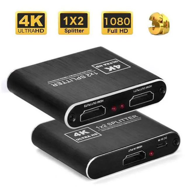 Alt view image 4 of 5 - Torpedo Nova 1x2 HDMI Splitter 4K 1 in 2 Out - 4Kx2K HDMI Distribution Amplifier for Dual Monitors, Support 3D, HDCP 1.4, HDMI 1.4, Compatible with PC, Fire Stick, PS3, Blu-ray Player