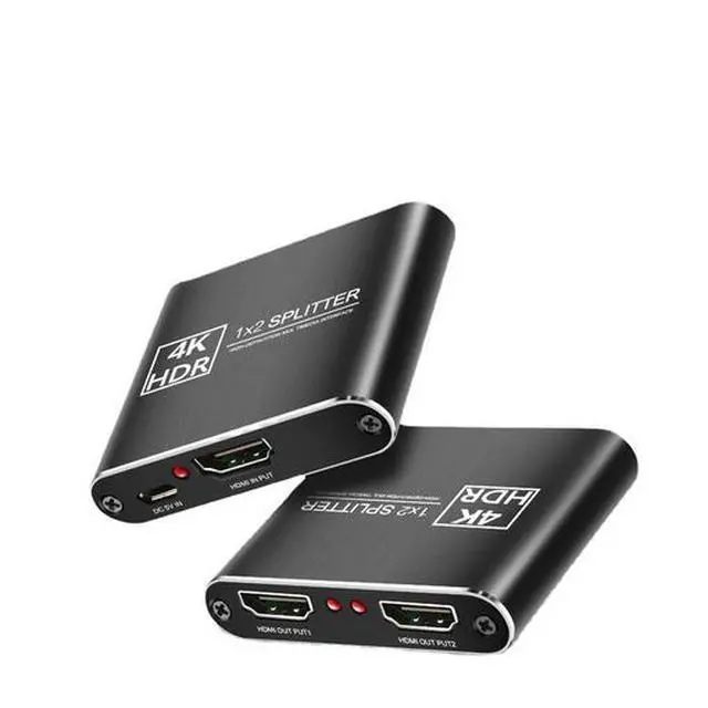 Alt view image 5 of 5 - Torpedo Nova 1x2 HDMI Splitter 4K 1 in 2 Out - 4Kx2K HDMI Distribution Amplifier for Dual Monitors, Support 3D, HDCP 1.4, HDMI 1.4, Compatible with PC, Fire Stick, PS3, Blu-ray Player