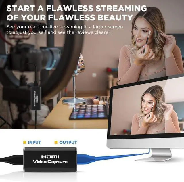 Alt view image 6 of 7 - Torpedo Nova  USB 2.0 HDMI Video Capture Card - 4K 30Hz to 1080p 60Hz Converter, Plug & Play, UVC/UAC Compliant, Compatible with OBS, VLC, Windows, Mac, Android for Live Streaming & Recording