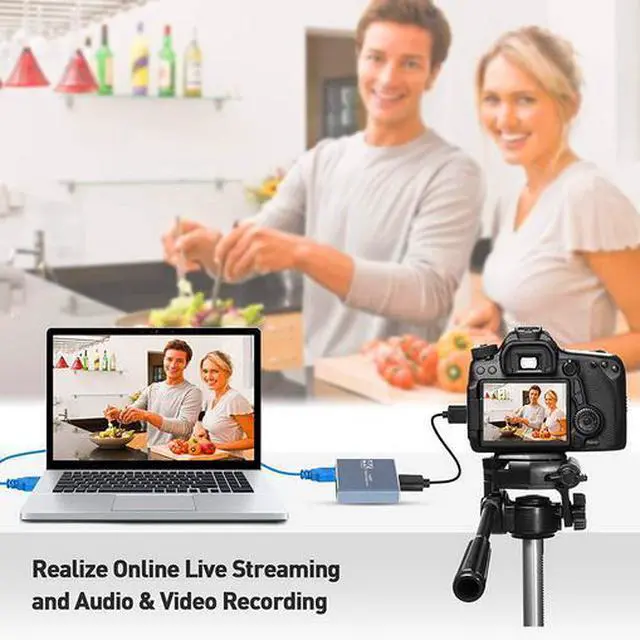 Alt view image 3 of 5 - Torpedo Nova 4K USB 2.0 HDMI Video Capture Card with Loop Out & Audio Mixing - 1080p 60Hz Recording, UVC/UAC Compliant, Plug & Play for OBS, VLC, Windows, Mac, Android