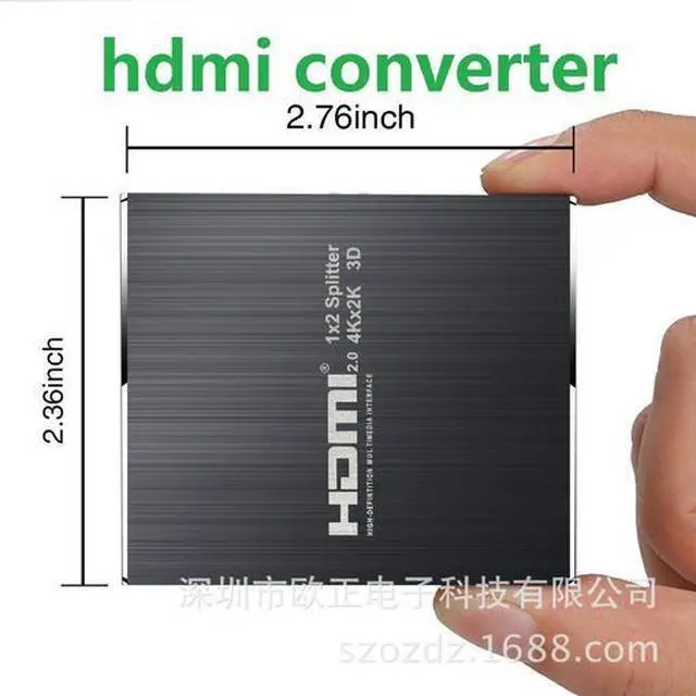 Alt view image 4 of 6 - HDMI 2.0 Splitter 1x2 - 4K@60Hz 1 in 2 Out Distribution Amplifier, Support 4Kx2K, 3D, HDCP 2.2, HDR, Ultra HD for Fire Stick, Apple TV, PS5, Xbox Series X