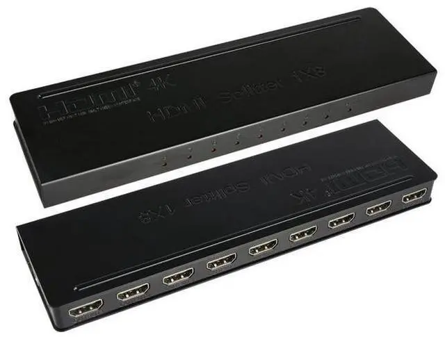 Alt view image 3 of 5 - Torpedo Nova 1x8 HDMI Splitter Ultra-Thin - 4K 1 in 8 Out Distribution Amplifier, Support 3D, HDCP 1.4, Cascading Function, 25m Transmission for Digital Signage, Conference Rooms