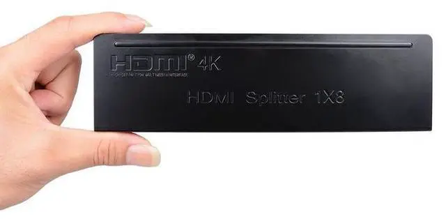 Alt view image 4 of 5 - Torpedo Nova 1x8 HDMI Splitter Ultra-Thin - 4K 1 in 8 Out Distribution Amplifier, Support 3D, HDCP 1.4, Cascading Function, 25m Transmission for Digital Signage, Conference Rooms