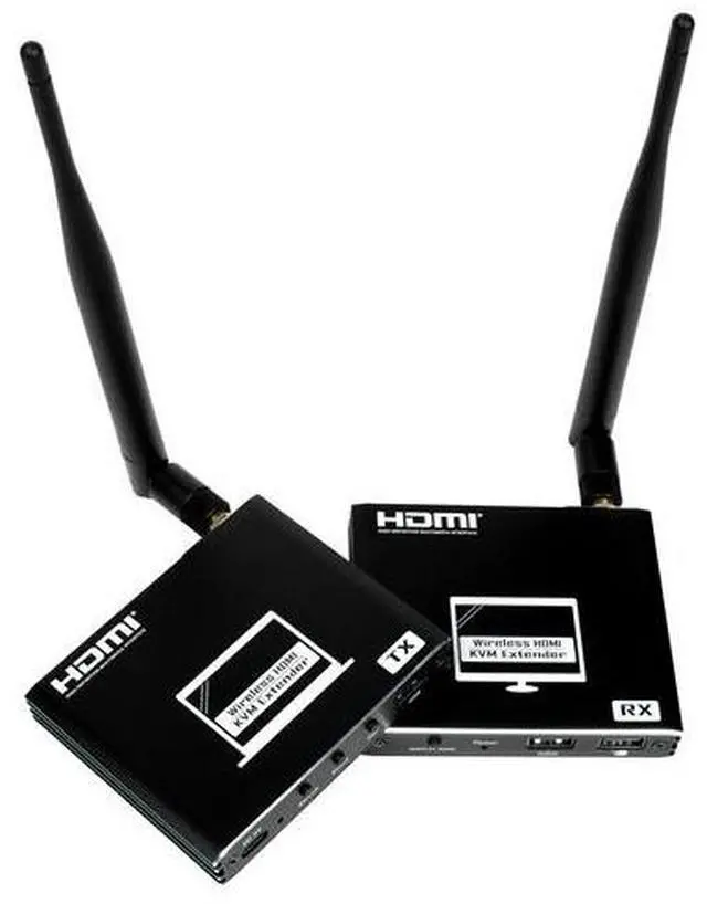 Alt view image 4 of 6 - Wireless HDMI KVM Extender 100m - 5.8G Wireless HDMI Transmitter & Receiver Kit, 1080P 60Hz with USB Keyboard/Mouse Support, Up to 100m Range for Home/Office