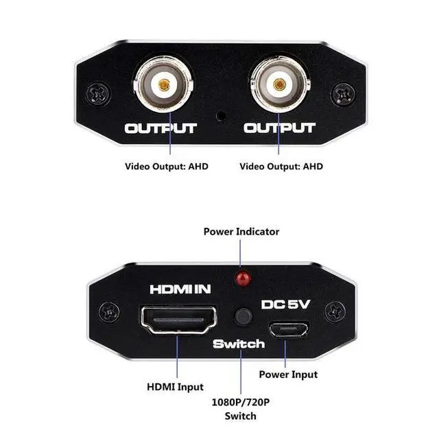 Alt view image 2 of 6 - HDMI to AHD/TVI/CVI Converter with Loop Out - 1080P HDMI to Analog Security Video Converter, 400m Coaxial Transmission, Zero Delay, for CCTV System & Security Cameras