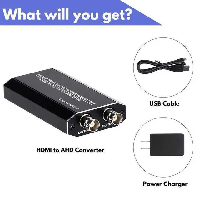 Alt view image 5 of 6 - HDMI to AHD/TVI/CVI Converter with Loop Out - 1080P HDMI to Analog Security Video Converter, 400m Coaxial Transmission, Zero Delay, for CCTV System & Security Cameras