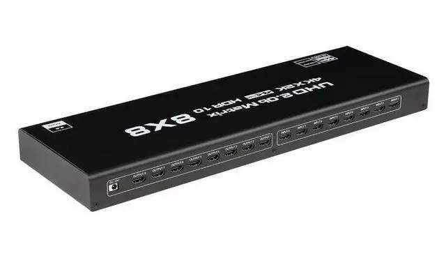 Alt view image 2 of 4 - 8x8 HDMI 2.0 Matrix Switch - 4K@60Hz 8 in 8 Out Professional Matrix, HDCP 2.2 Compliant, RS232/IR/Button Control, RGB 4:4:4, for Large Scale AV Distribution
