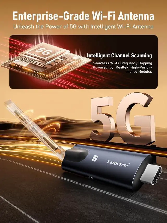 Alt view image 7 of 7 - Lemorele Wireless HDMI Transmitter and 2 Receivers,Support Wireless Receiving APP TuTuPlay 2.4/5G 656ft 1080P HD,for Streaming Video&Audio to HDTV/Projector/Tablet/Mobile from Laptop/TV-Box/Blu-ray