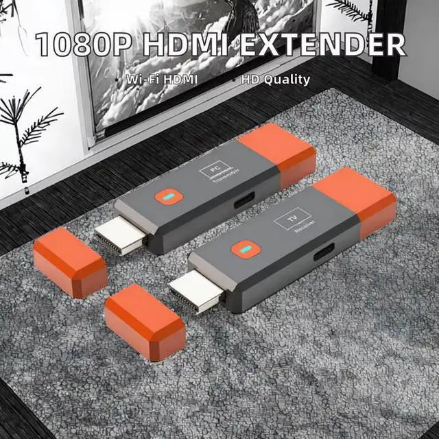 Alt view image 2 of 5 - Wireless HDMI Extender Kit, 1080P 50m Range, Plug & Play, Low Latency for Home/Office
