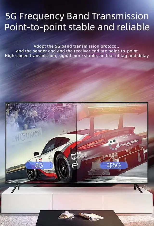 Alt view image 2 of 5 - Wireless HD Audio & Video Transmitter & Receiver Set, 4K HDR, 200m Range, 5GHz Band, IR Extender