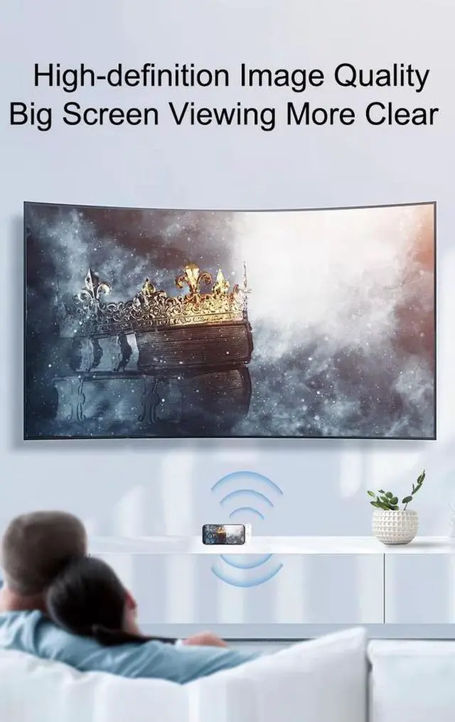 Alt view image 3 of 7 - 50M Wireless HDMI Adapter with Type-C Port, 5.8G 1080P, Plug & Play for iPad/TV/Projector