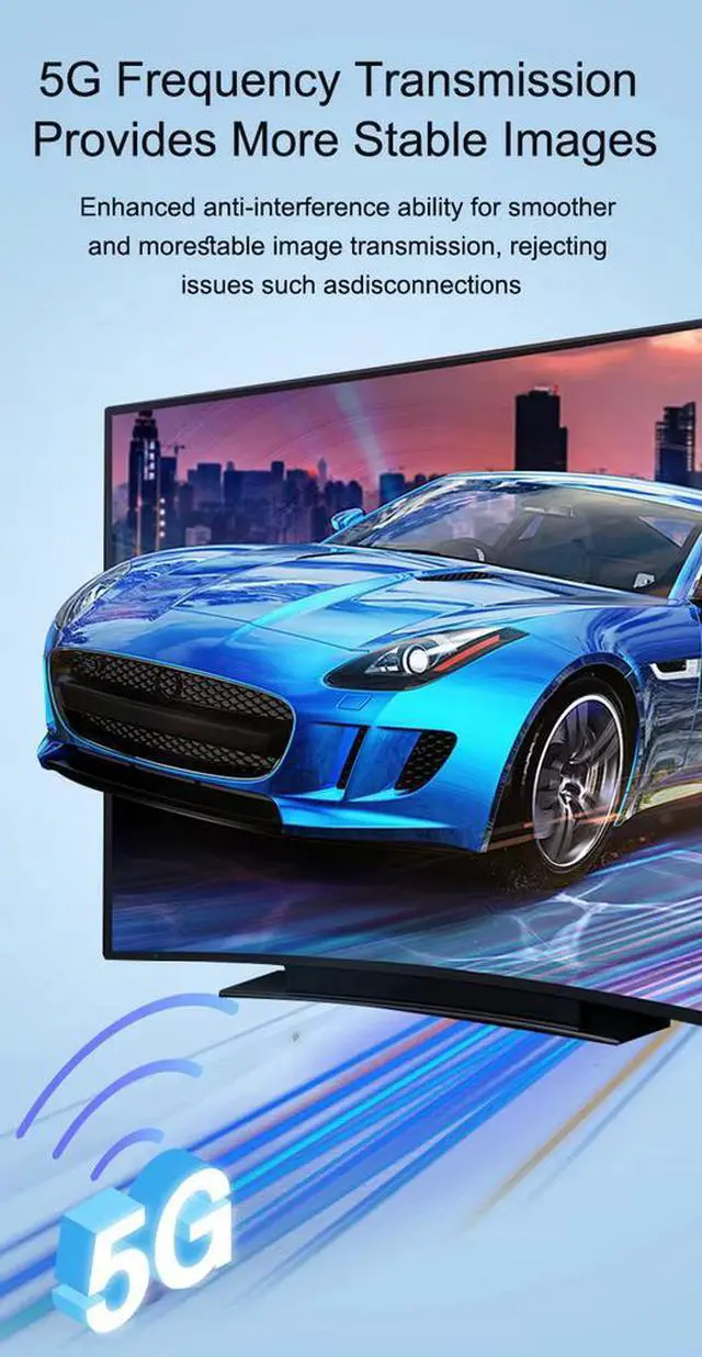 Alt view image 4 of 7 - 50M Wireless HDMI Adapter with Type-C Port, 5.8G 1080P, Plug & Play for iPad/TV/Projector