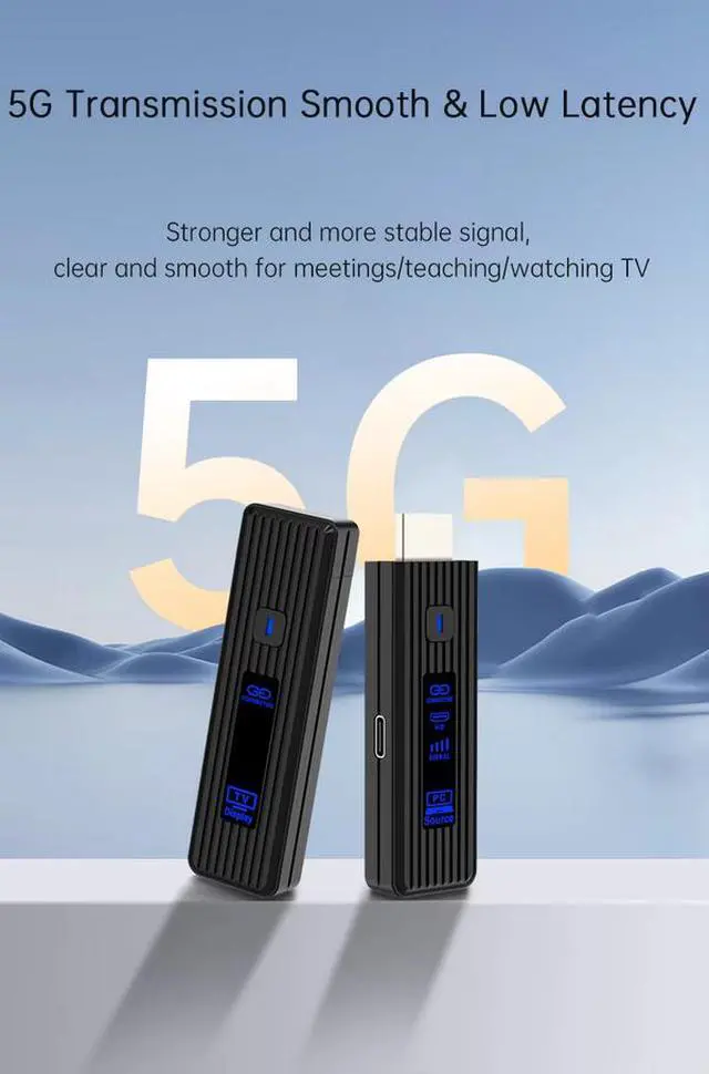 Alt view image 6 of 6 - Mini Wireless HDMI Extender Kit, 1080P@60Hz, 50m Range, 8-Tx Conference Mode, Plug & Play