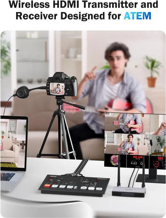 Alt view image 6 of 7 - Lemorele Wireless HDMI Transmitter and Receiver,Wireless HDMI and VGA Dual Out Video Receiver,2.4/5G 164ft 1080P Full HD Wireless HDMI Extender,for Streaming Video/Audio to HDTV/Monitor from PC/TV-Box