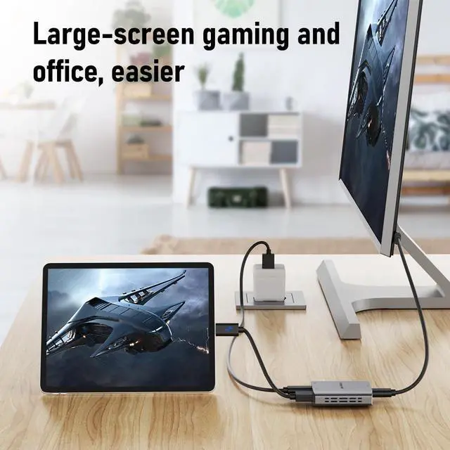 Alt view image 4 of 7 - Lemorele Adapter for i-Phone Lightning to USB C Video Converter, AR Glasses Adapter Compatible with RayNeo, XREAL Air, Rokid Air Max, TCL nxtwear s, Thunderbird AR, GRAWOOW AR, Portable Aluminum Case