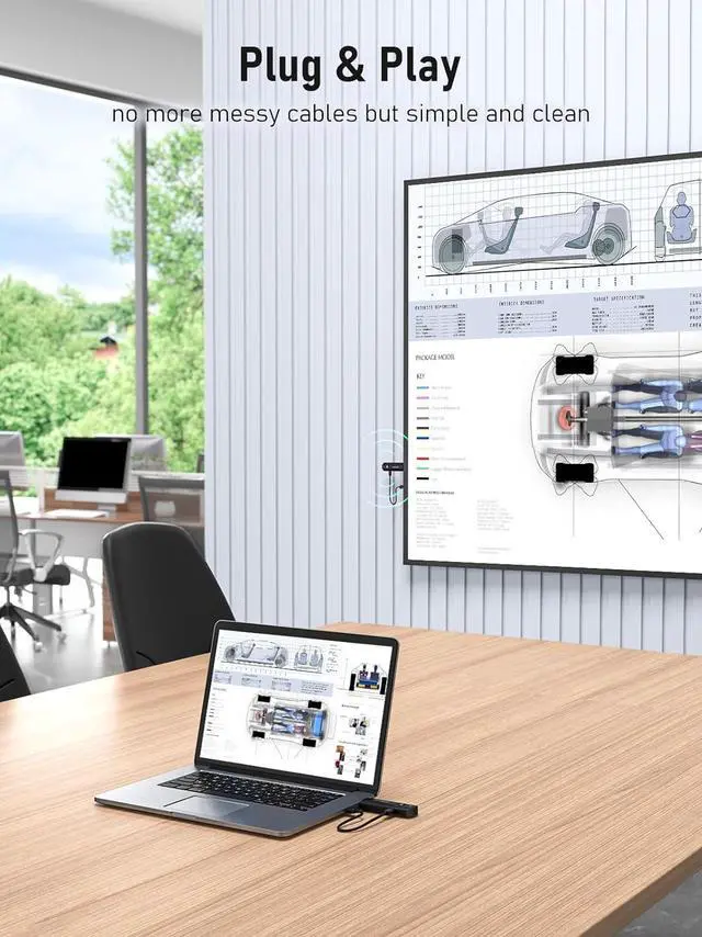Alt view image 2 of 7 - Lemorele Wireless HDMI Transmitter and Receiver Extender Kit, 5G 164 ft Wireless HDMI Transmission, 1080P Full HD, Plug&Play, Stream Video&Audio to HDTVs/projectors from from Laptop/TV-Box/Blu-ray