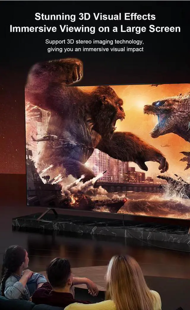 Alt view image 5 of 7 - DisplayPort 1.4 Cable 8K@60Hz, DP to DP, Multiple Lengths, Gold-Plated Connectors