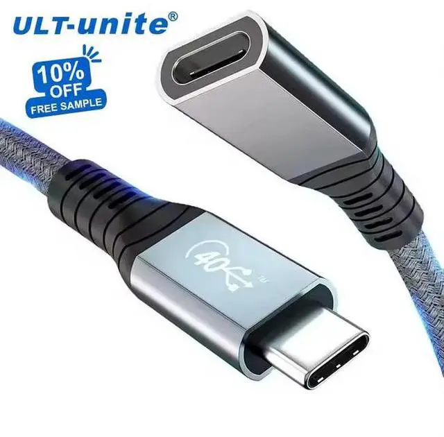 Alt view image 6 of 6 - USB4 Cable 0.3m Short USB C Extension Cable Support 40Gbps 8K 60Hz PD100W Compatible with Thunderbolt 3